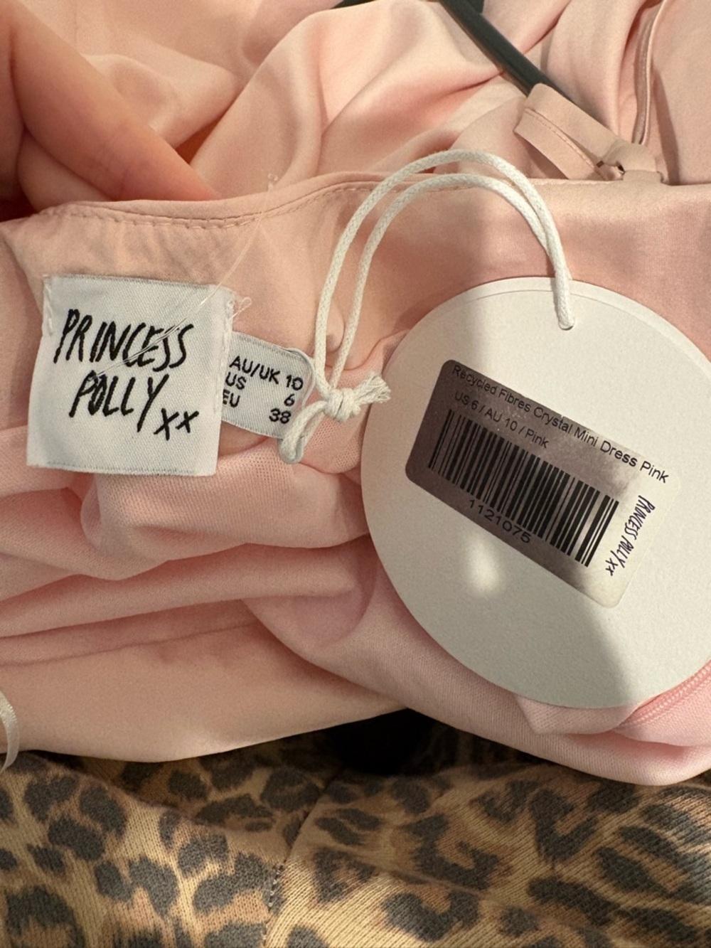 NWT Princess Polly Pale Pink Cowl Neck Mini Dress - Picture 3 of 8